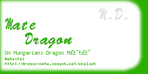 mate dragon business card